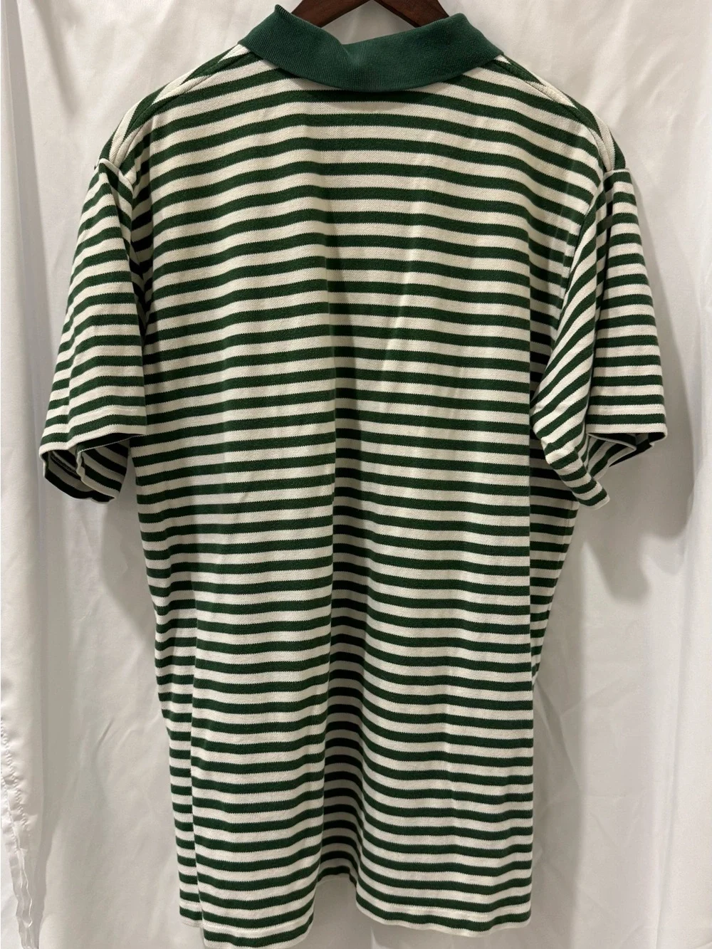 Ralph Lauren Green & Cream Striped Polo Shirt